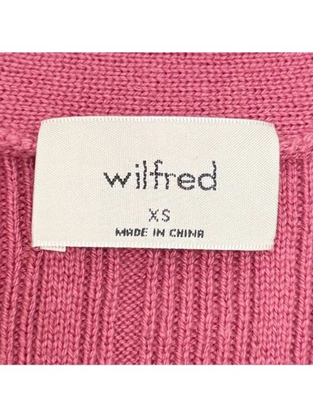 Aritzia Wilfred Plunge Front Cardigan Merino Wool Blend Long Sleeve Chic XS - Picture 4 of 10